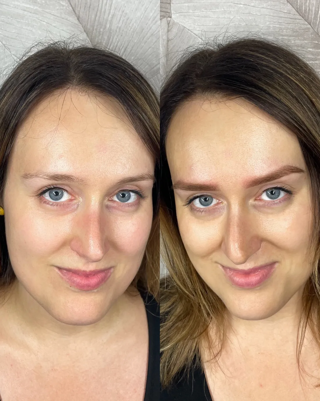 Permanentní make-up obočí – před a po